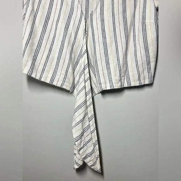 Abercrombie and Fitch Striped Linen Blend Top Blouse size M - Picture 6 of 8